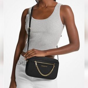 Michael Kors Jet Set Saffiano Leather Crossbody Bag